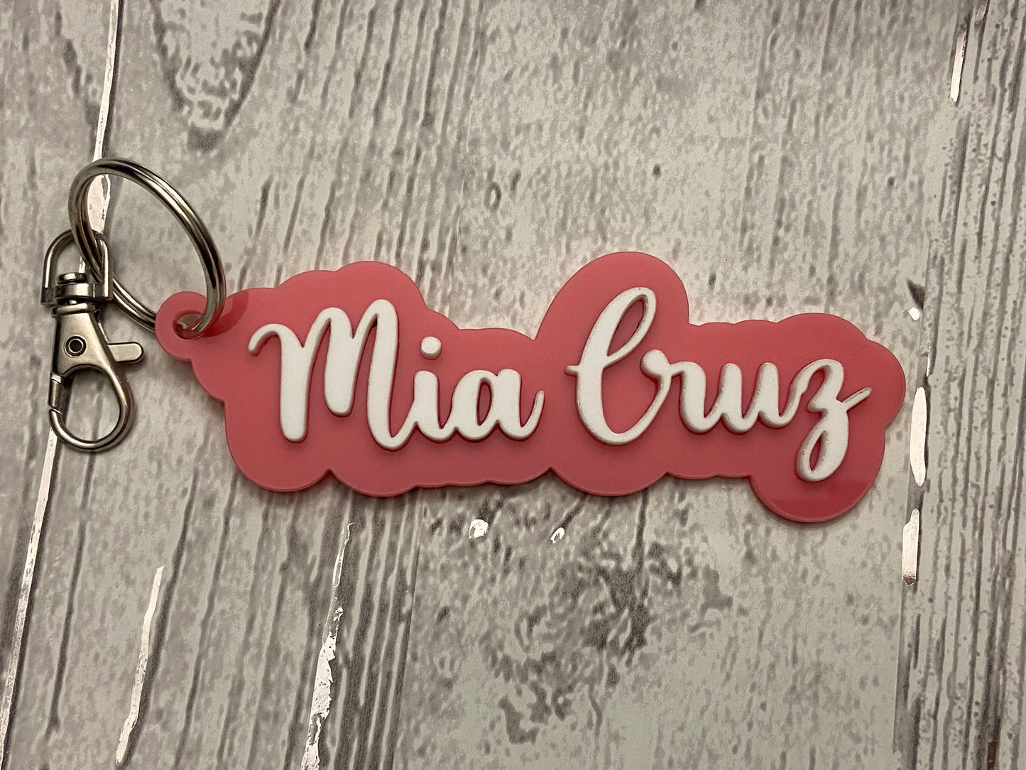 Acrylic 3D bag tag