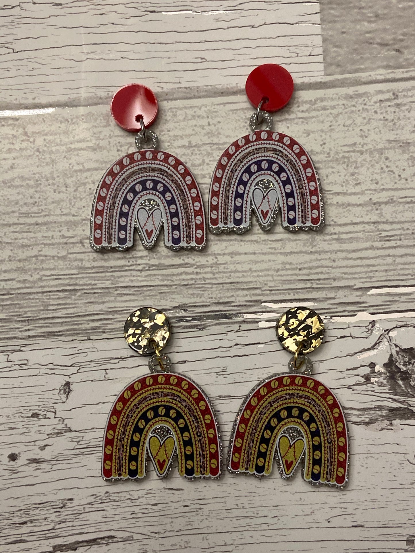 Baseball/Softball acrylic earrings