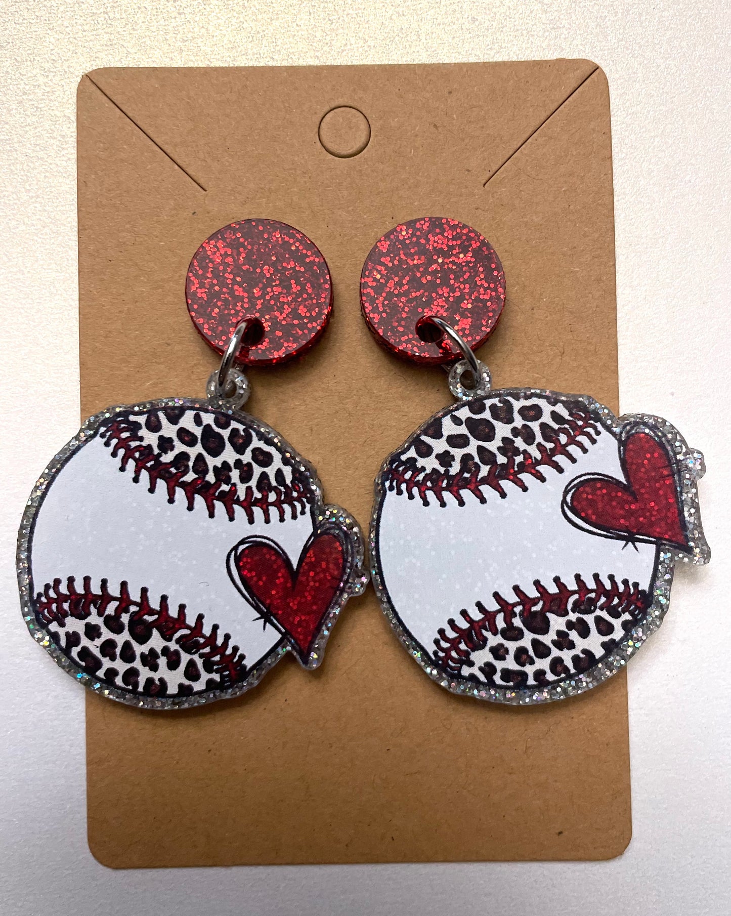 Baseball earrings