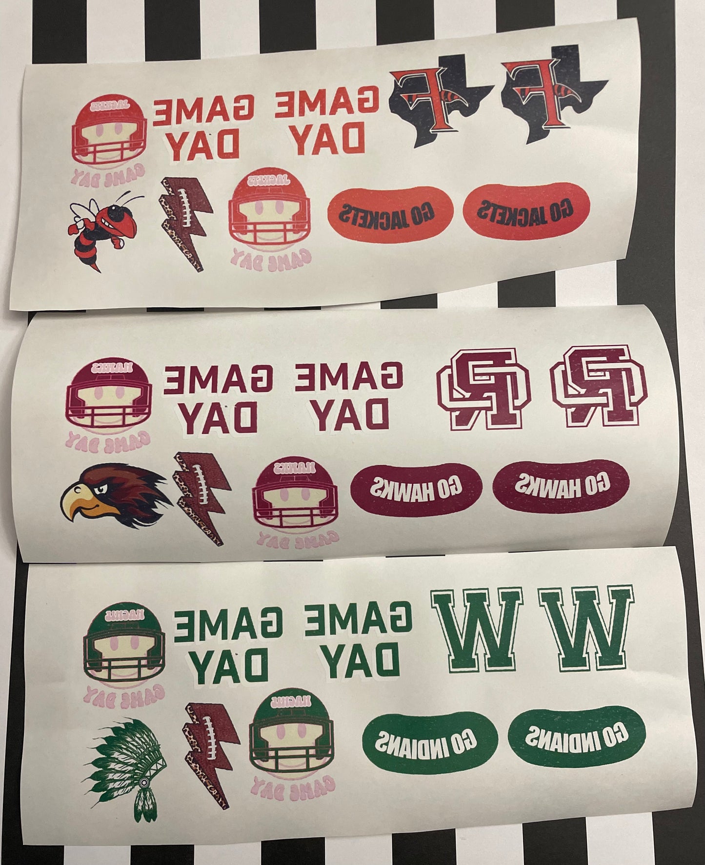 Game Day tattoos