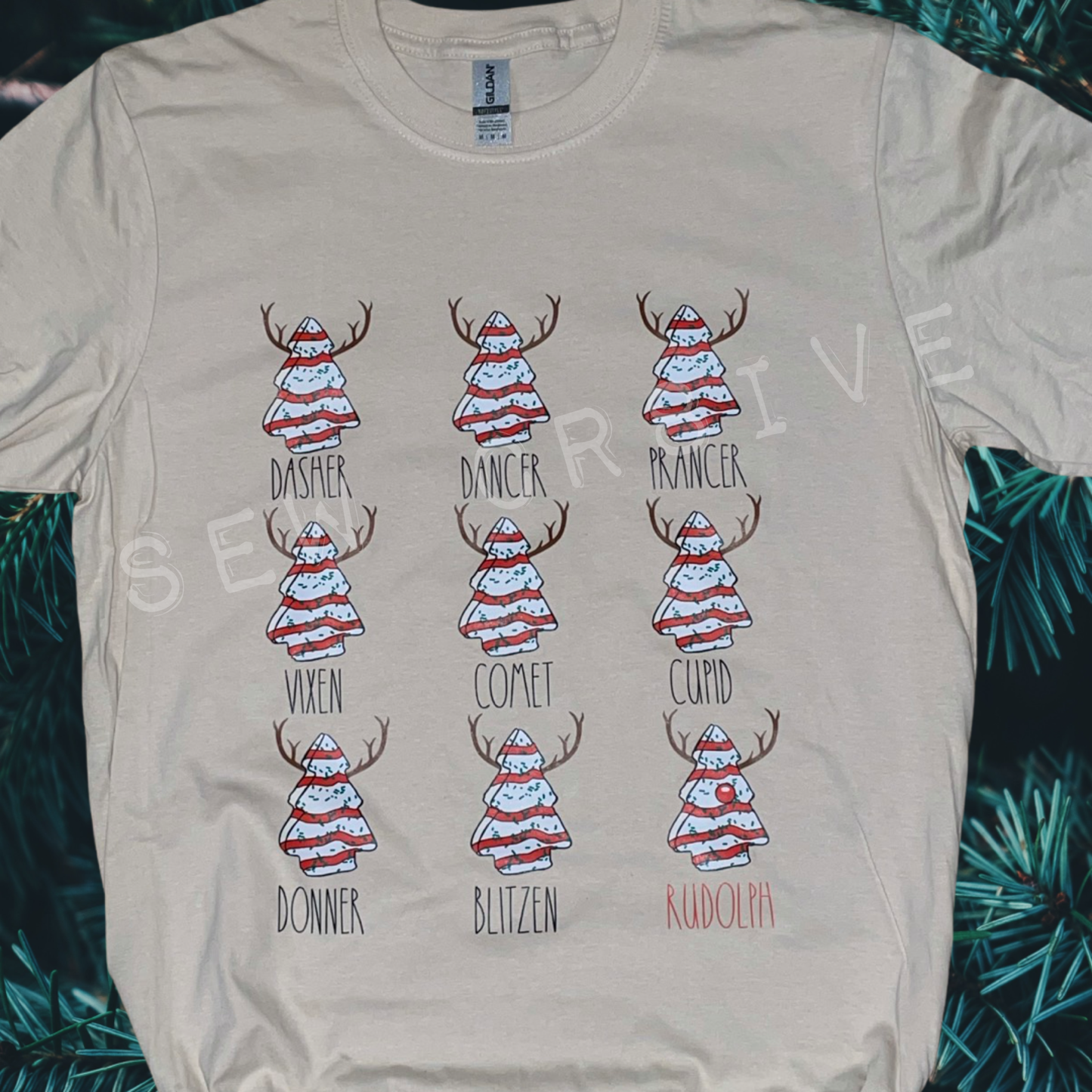 DTF transfer Tree Cakes Reindeer
