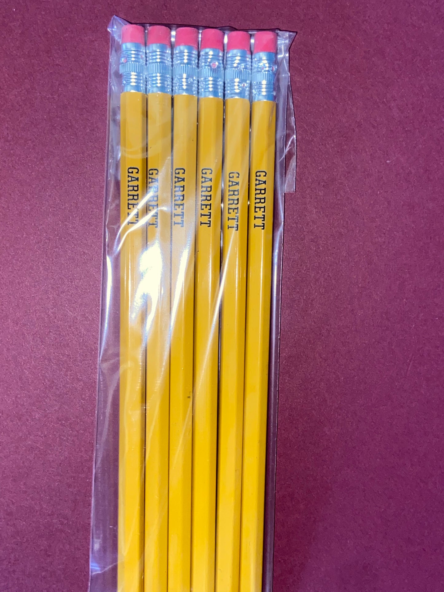 Engraved name pencils