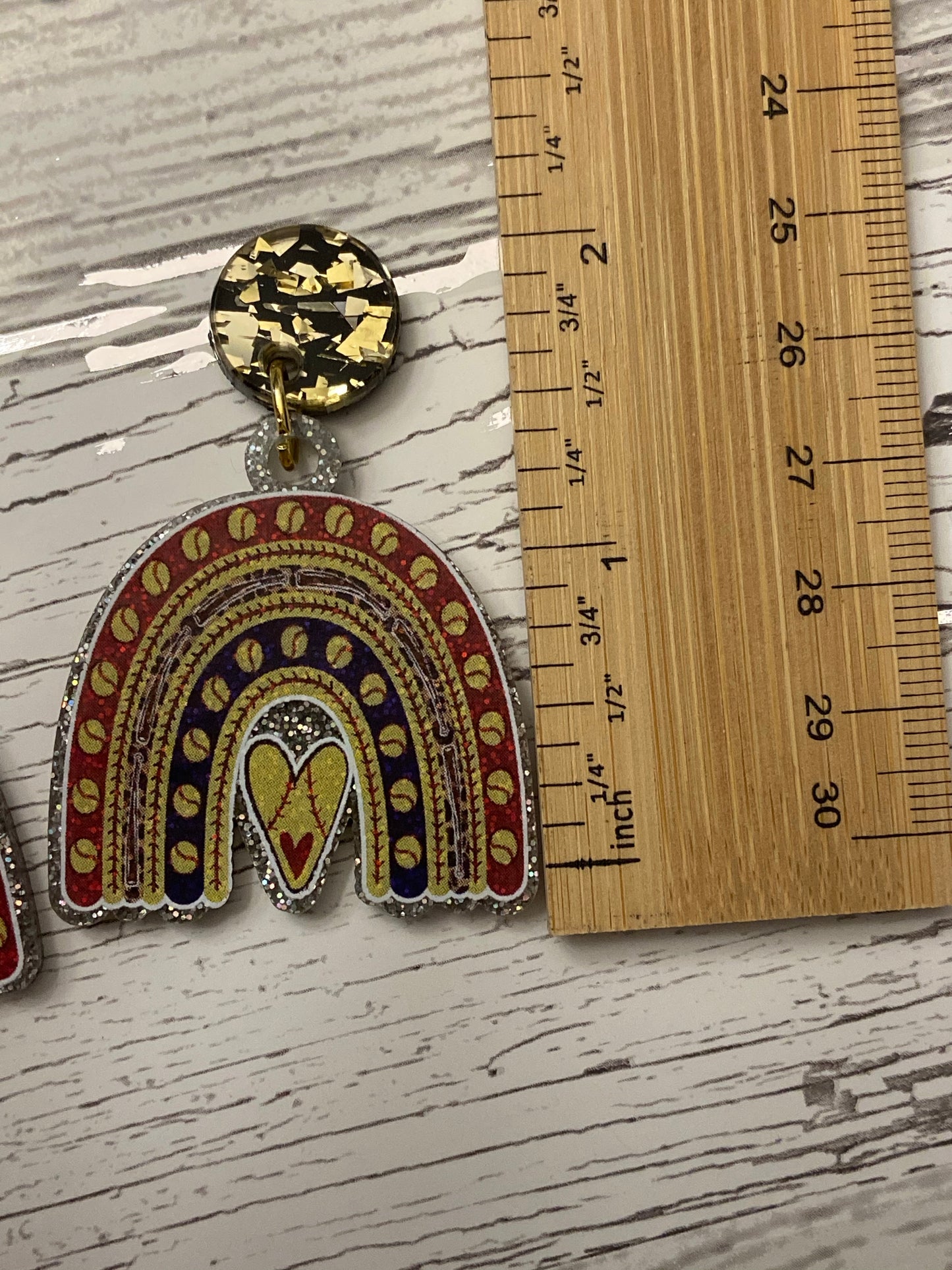 Baseball/Softball acrylic earrings