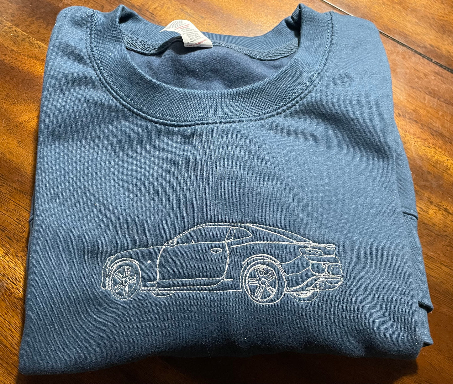 Custom embroidered car sweater